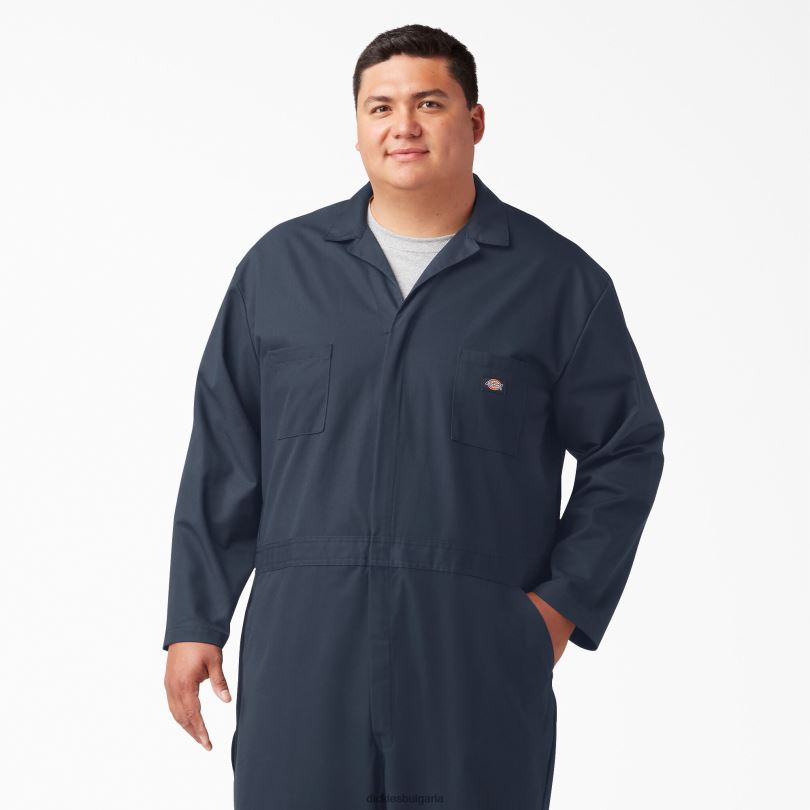 мъже Dickies гащеризон с дълъг ръкав тъмно синьо (dn) работно облекло R2PH81270