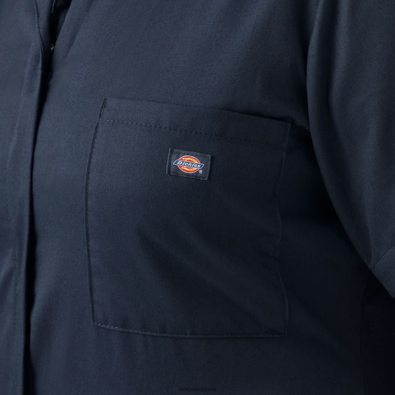 Жени Dickies плюс гъвкав, охлаждащ гащеризон с къси ръкави тъмно синьо (dn) работно облекло R2PH81551