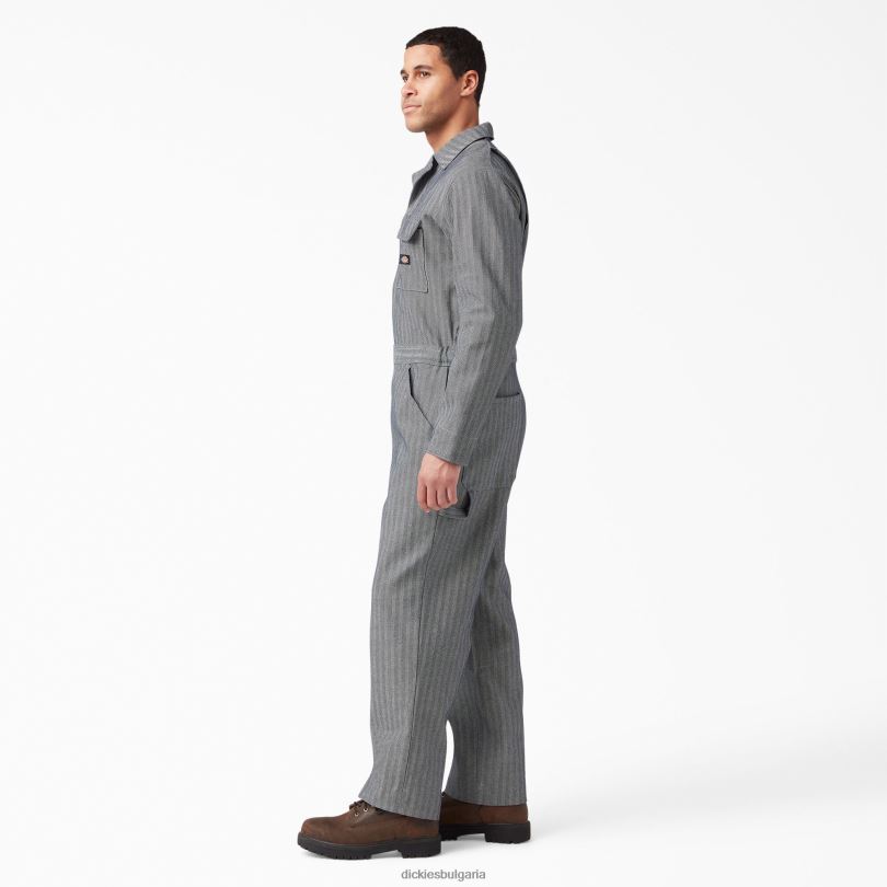 мъже Dickies гащеризон на рибарско райе рибарско райе (fs) работно облекло R2PH81304