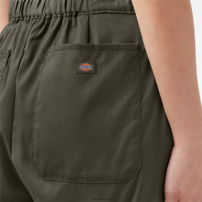 Жени Dickies охлаждащ гащеризон с къс ръкав зелен мъх (ms) работно облекло R2PH81547