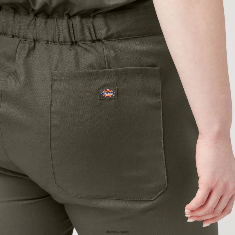 Жени Dickies плюс гъвкав, охлаждащ гащеризон с къси ръкави зелен мъх (ms) работно облекло R2PH81553