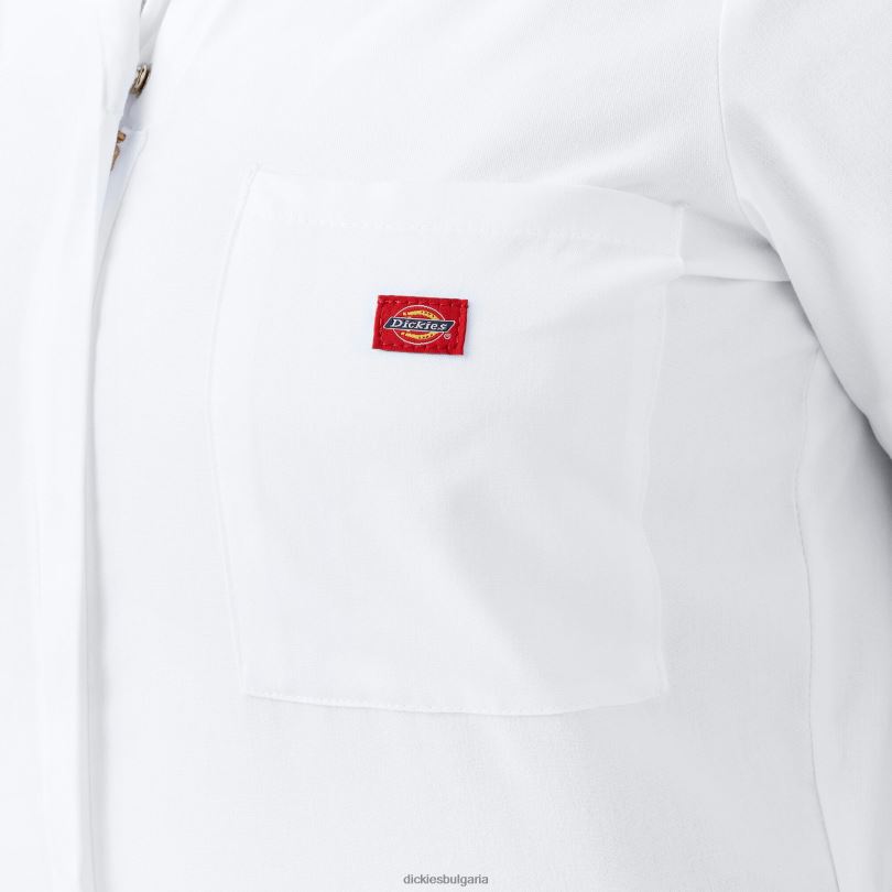 Жени Dickies плюс гъвкав, охлаждащ гащеризон с къси ръкави бяло (wh) работно облекло R2PH81554