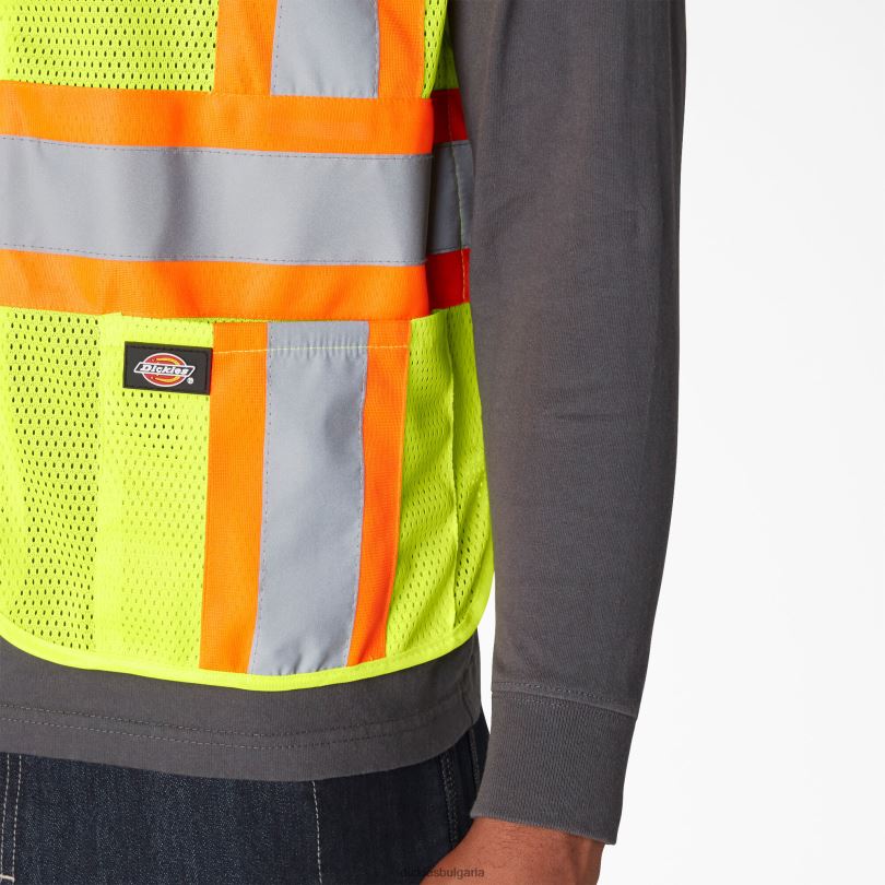 унисекс Dickies Здравейте предпазна жилетка анси жълто (ay) работно облекло R2PH81452