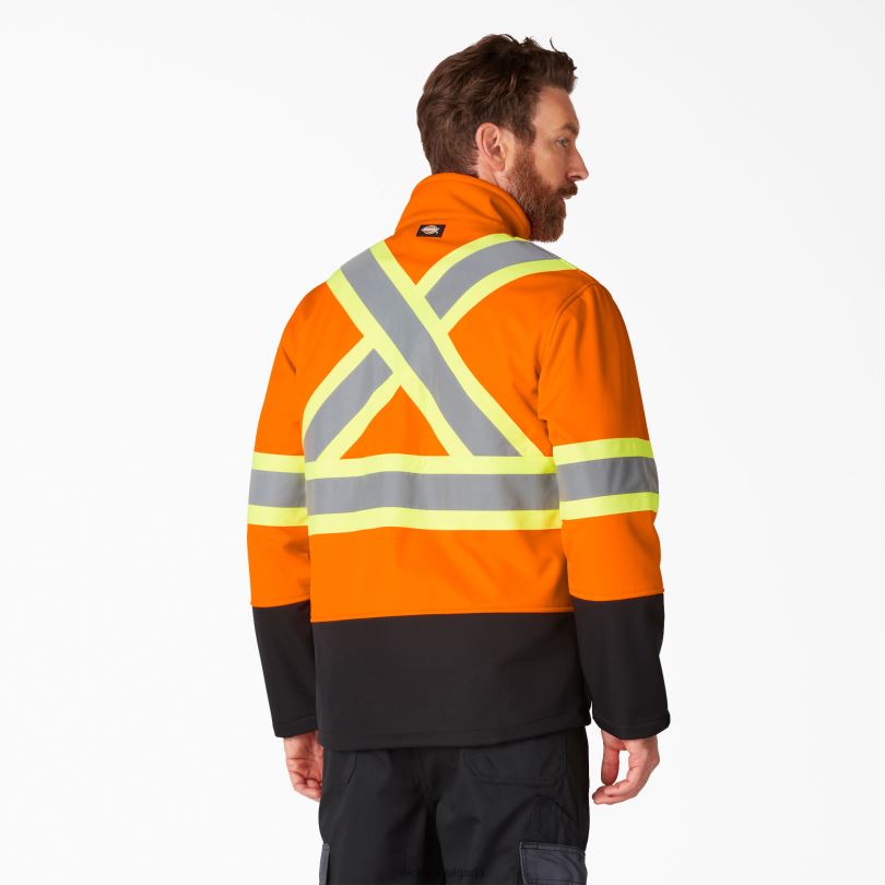 унисекс Dickies hi vis предпазно яке от софтшел ansi оранжево (ao) работно облекло R2PH81455