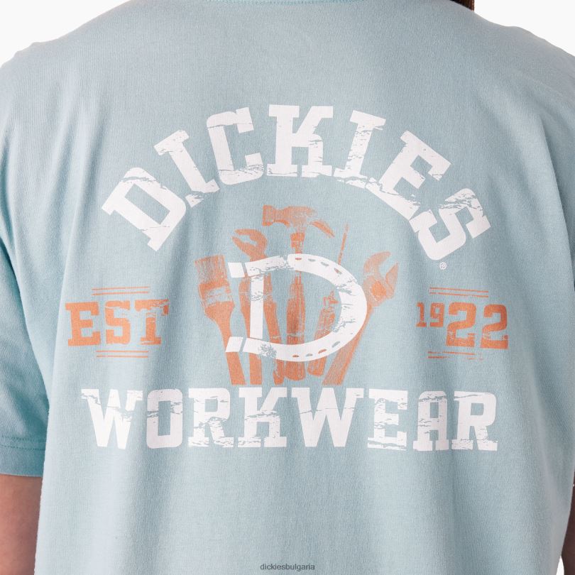 Жени Dickies плюс графична тениска с тежко работно облекло док синьо (du1) работно облекло R2PH82189