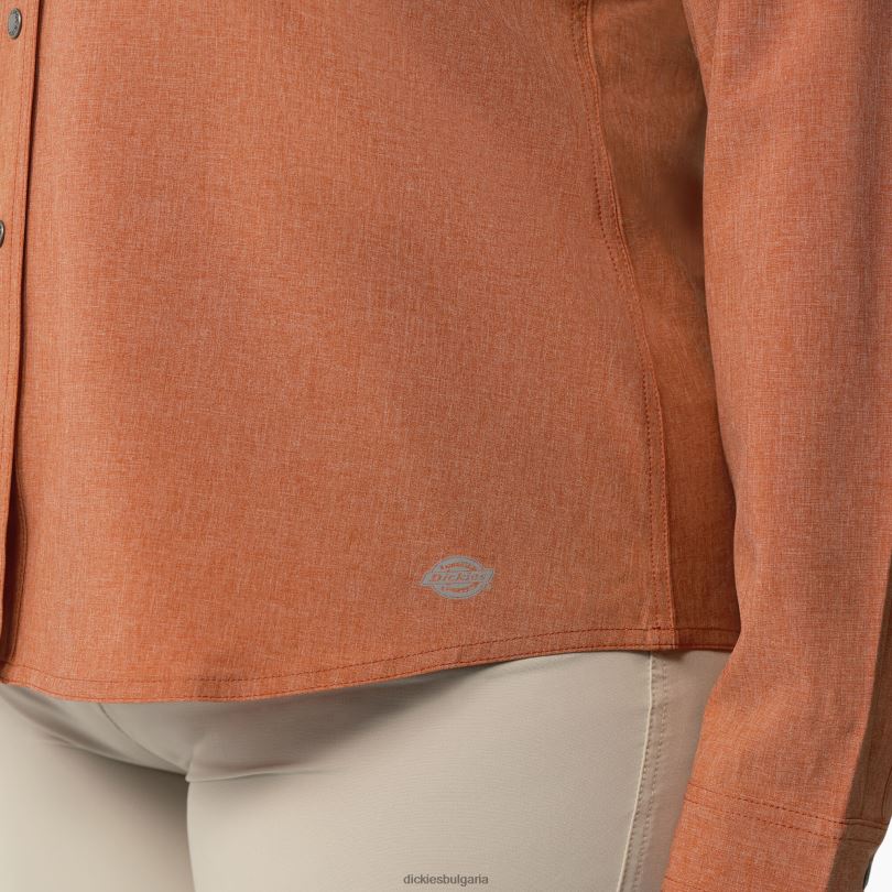 Жени Dickies плюс охлаждаща работна риза меден пирен (eh2) работно облекло R2PH81683