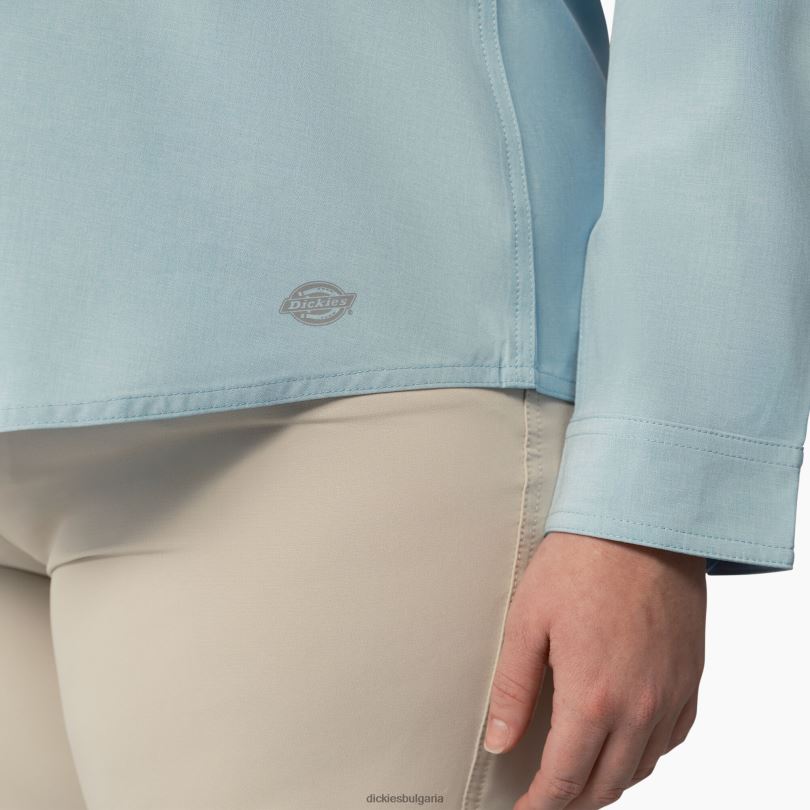 Жени Dickies плюс охлаждаща работна риза ясно синьо (eud) работно облекло R2PH81684