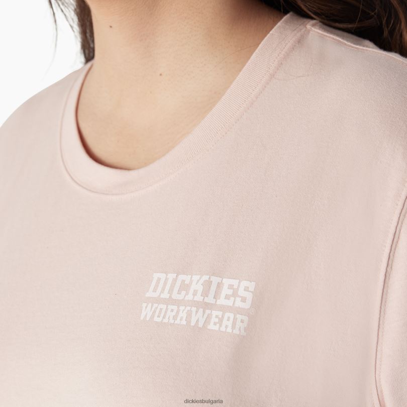 Жени Dickies плюс графична тениска с тежко работно облекло лотосово розово (lo2) работно облекло R2PH82191