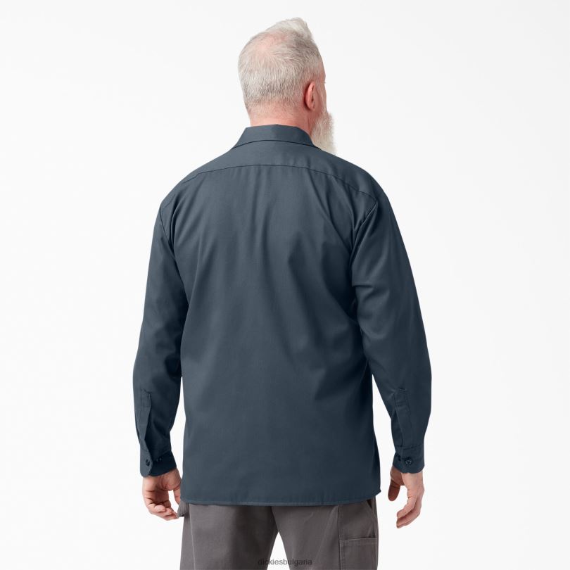 мъже Dickies работна риза с дълъг ръкав военновъздушно синьо (af) работно облекло R2PH8556