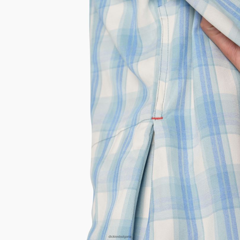 Жени Dickies охлаждаща работна риза ясно синьо хълмисто каре (b1f) работно облекло R2PH81673