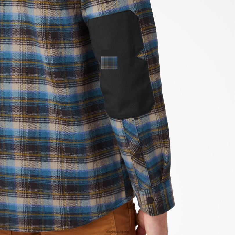 мъже Dickies тежка мускулеста фланелена риза южно есенно каре (b2e) работно облекло R2PH8950