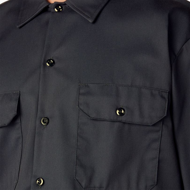мъже Dickies работна риза с дълъг ръкав черно (bk) работно облекло R2PH8557