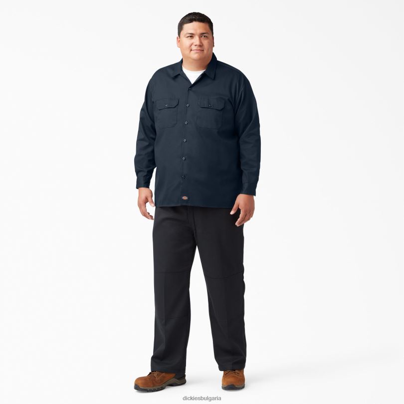 мъже Dickies работна риза с дълъг ръкав тъмно синьо (dn) работно облекло R2PH8560