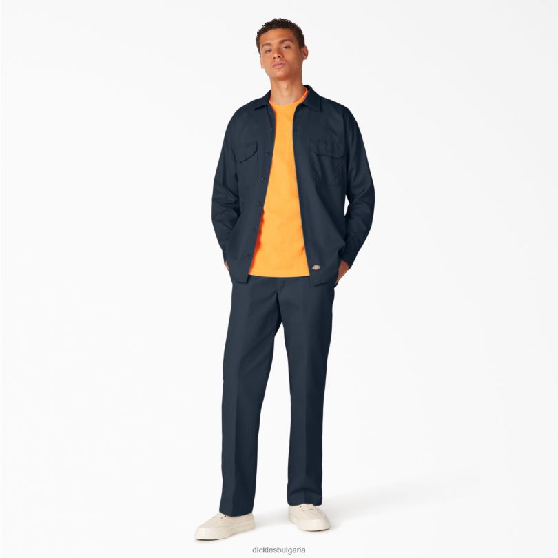 мъже Dickies работна риза с дълъг ръкав тъмно синьо (dn) работно облекло R2PH8560