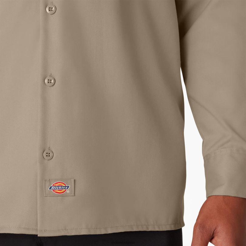 мъже Dickies работна риза с дълъг ръкав пустинен пясък (ds) работно облекло R2PH8561