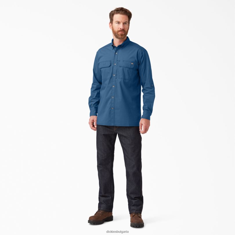 мъже Dickies риза duratech ranger ripstop тъмен деним (dm) работно облекло R2PH8687