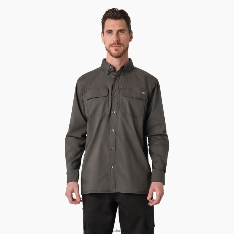 мъже Dickies риза duratech ranger ripstop шисти сиво (sl) работно облекло R2PH8690