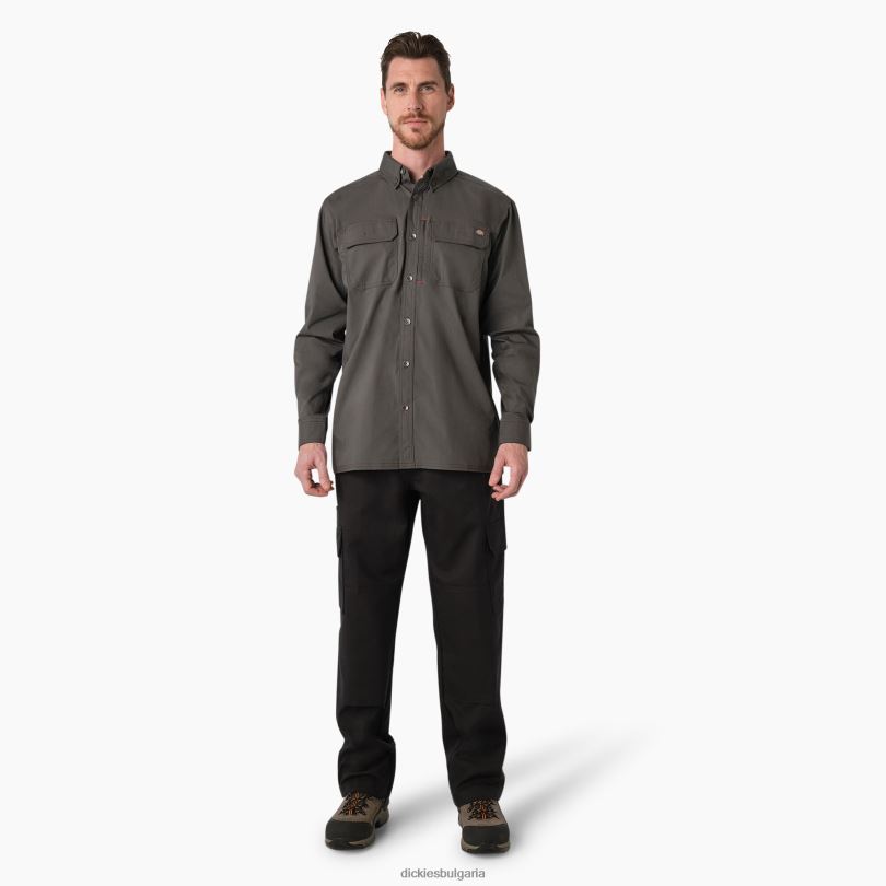 мъже Dickies риза duratech ranger ripstop шисти сиво (sl) работно облекло R2PH8690