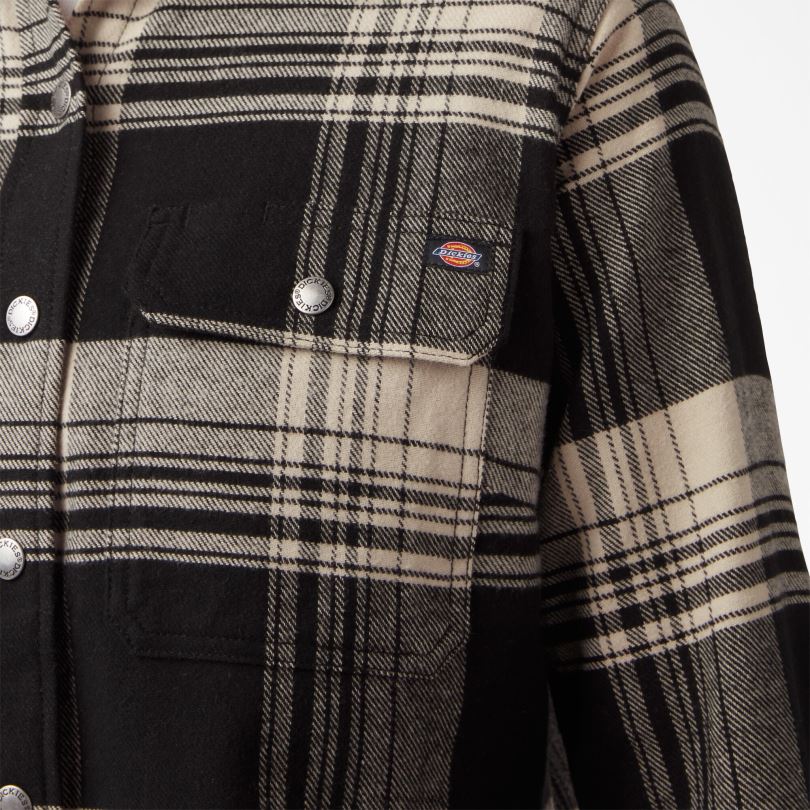 Жени Dickies фланелена риза duratech renegade овесени ядки/черно каре (b2a) работно облекло R2PH82000