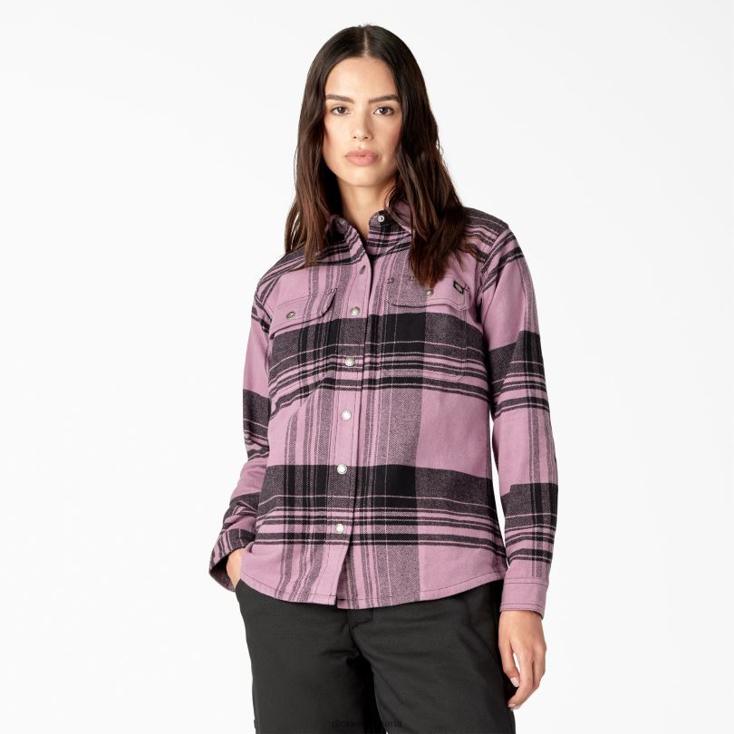 Жени Dickies фланелена риза duratech renegade grapeade windowpane plaid (c1v) работно облекло R2PH82001