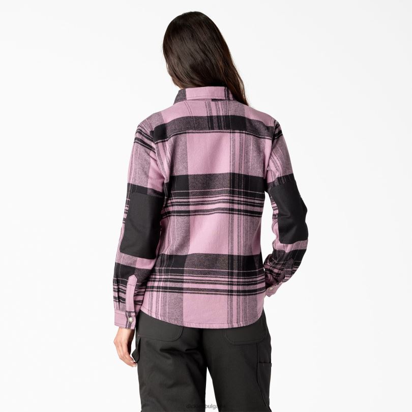 Жени Dickies фланелена риза duratech renegade grapeade windowpane plaid (c1v) работно облекло R2PH82001