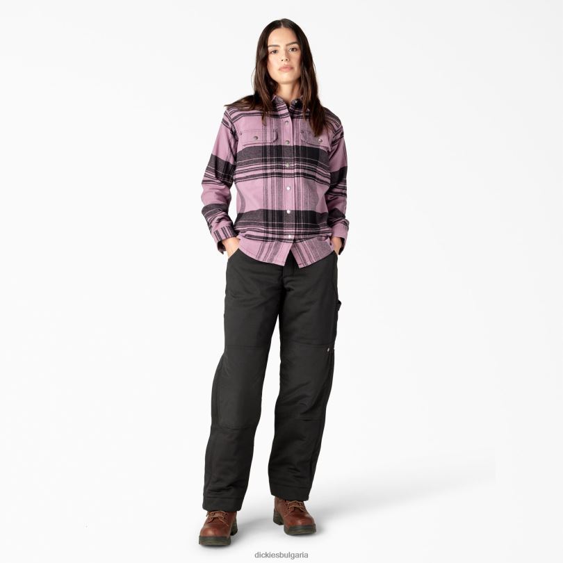 Жени Dickies фланелена риза duratech renegade grapeade windowpane plaid (c1v) работно облекло R2PH82001