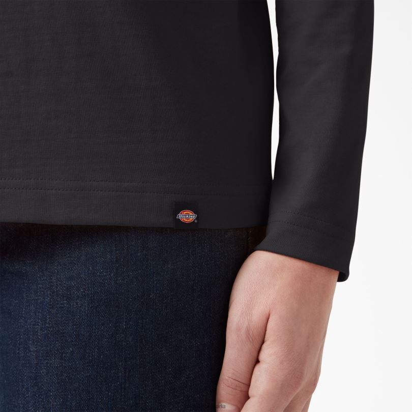 Жени Dickies Хенли в тежка категория черно (kbk) работно облекло R2PH82198