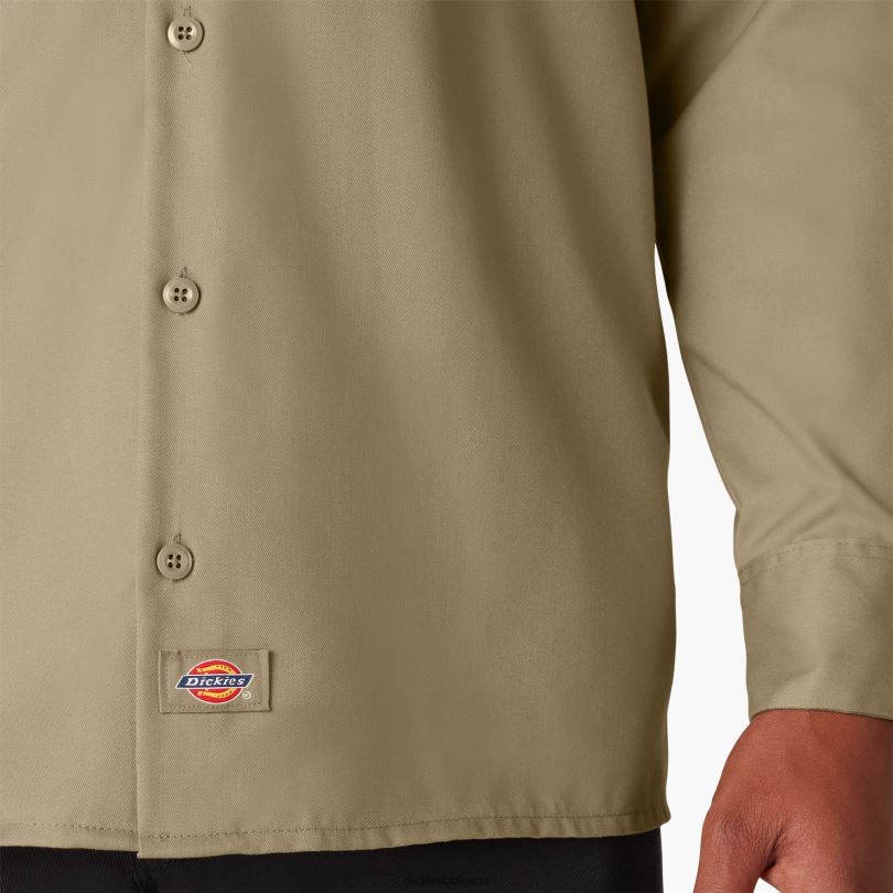 мъже Dickies работна риза с дълъг ръкав каки (kh) работно облекло R2PH8563