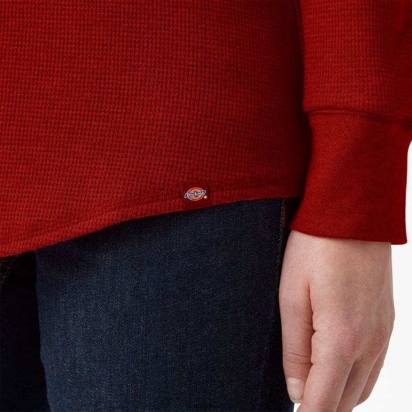 Жени Dickies термо тениска с дълъг ръкав разтопена лава хедър (m2h) работно облекло R2PH82049