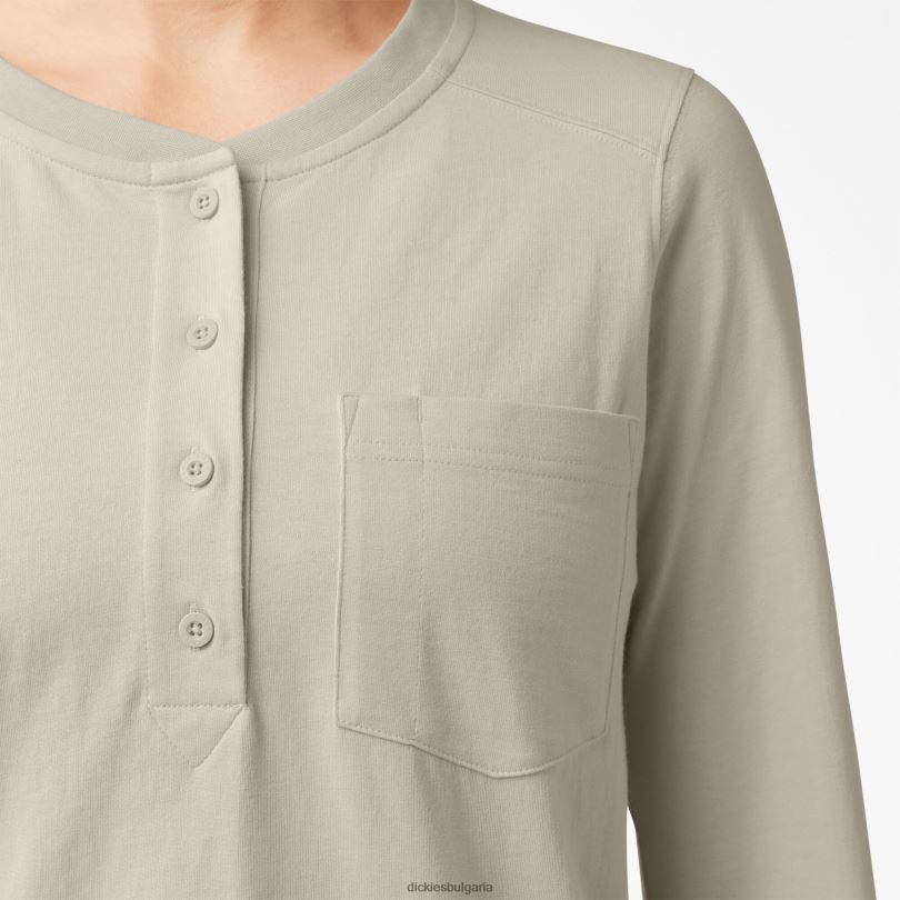 Жени Dickies Хенли в тежка категория овесени ядки (ot9) работно облекло R2PH82199