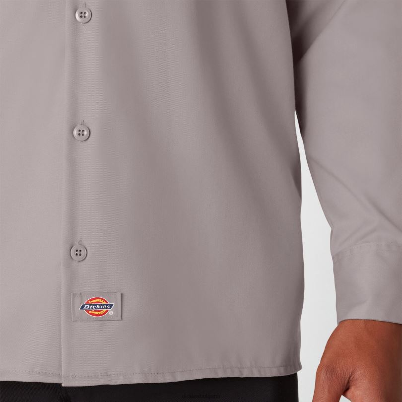 мъже Dickies работна риза с дълъг ръкав сребро (sv) работно облекло R2PH8567