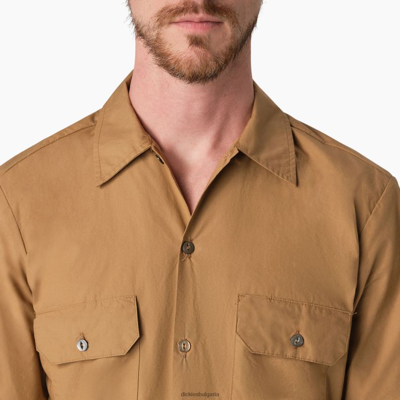 мъже Dickies Работна риза с къс ръкав от 1922 г изплакнат клен (rma) работно облекло R2PH8923