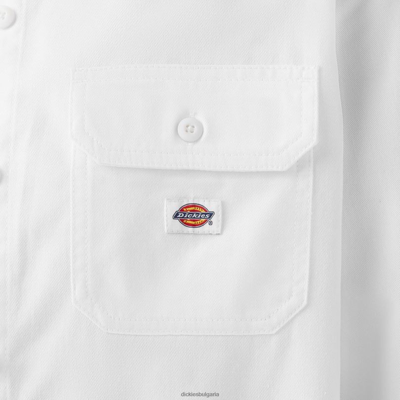 Жени Dickies спокойна работна риза с дълъг ръкав бяло (wh) работно облекло R2PH82009