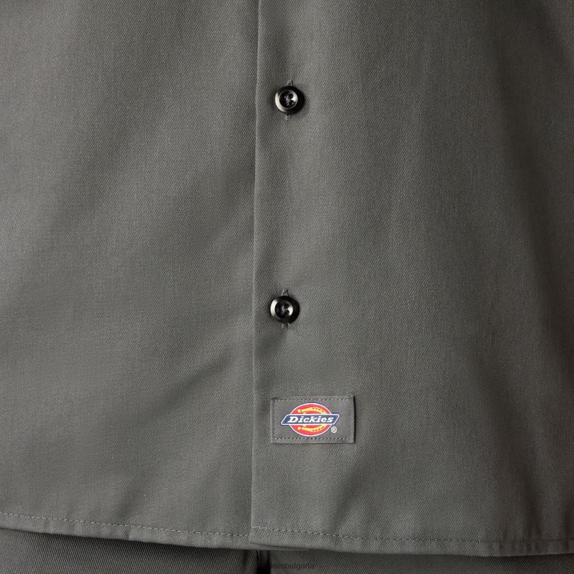 мъже Dickies работна риза с къс ръкав въглен сиво (ch) работно облекло R2PH8487