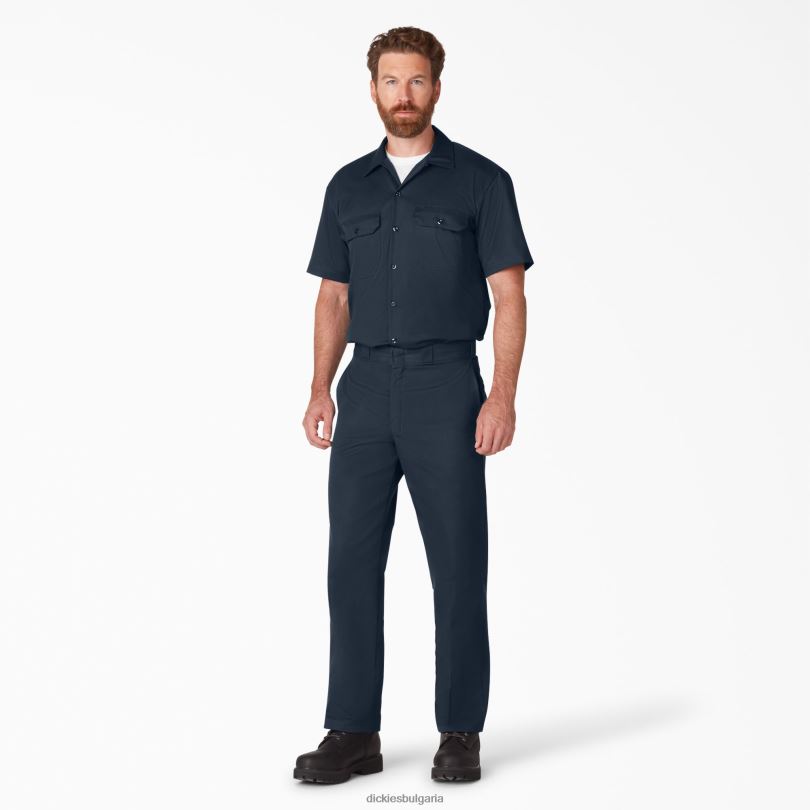 мъже Dickies работна риза с къс ръкав тъмно синьо (dn) работно облекло R2PH8489