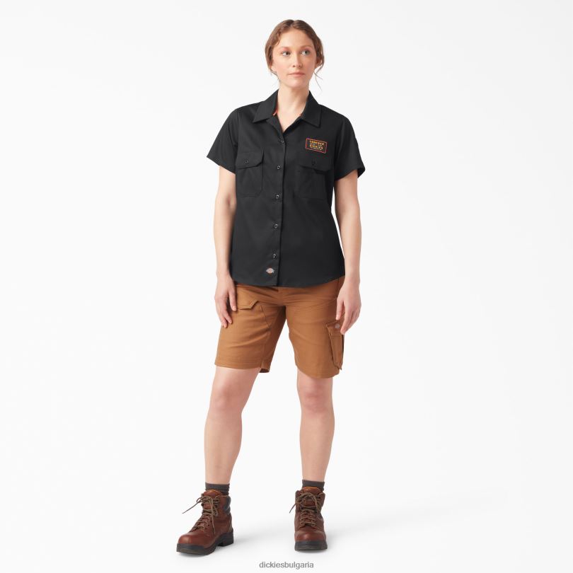 Жени Dickies traeger ultimate grilling риза черно (bk) работно облекло R2PH82156