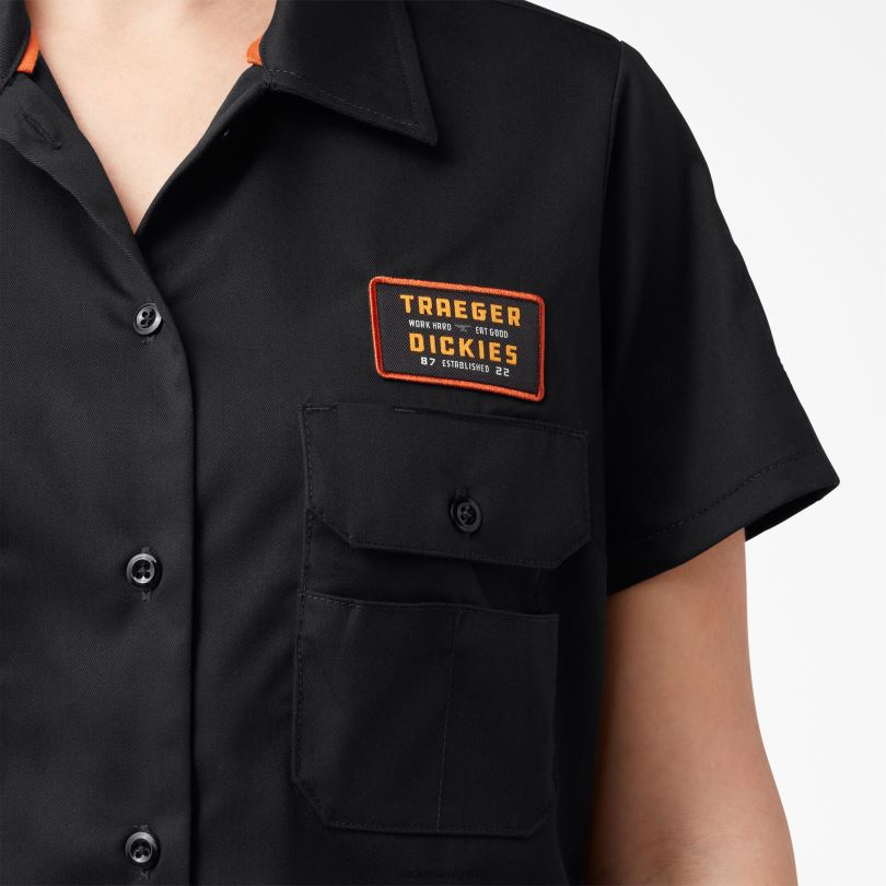 Жени Dickies traeger ultimate grilling риза черно (bk) работно облекло R2PH82156