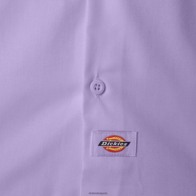 мъже Dickies работна риза с къс ръкав лилава роза (ur2) работно облекло R2PH8501