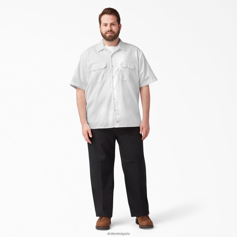 мъже Dickies работна риза с къс ръкав бяло (wh) работно облекло R2PH8502