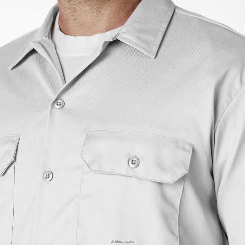 мъже Dickies работна риза с къс ръкав бяло (wh) работно облекло R2PH8502