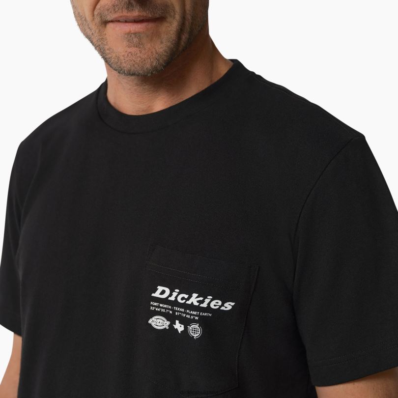 мъже Dickies обединена от работа графична тениска черен (b25) работно облекло R2PH8880