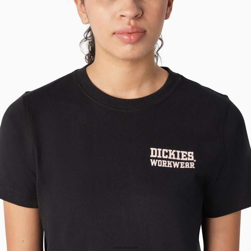 Жени Dickies графична тениска с тежко работно облекло черно (kbk) работно облекло R2PH82117