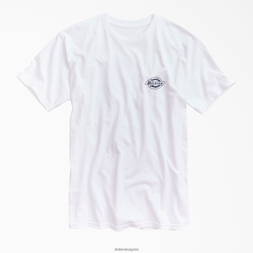 мъже Dickies световно работно облекло графична тениска бяло (wh) работно облекло R2PH8927